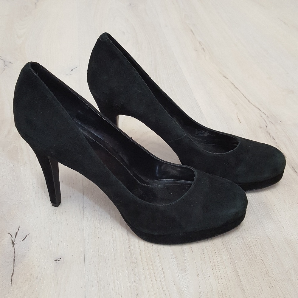 Classic Black Suede Women's High Heel Pumps